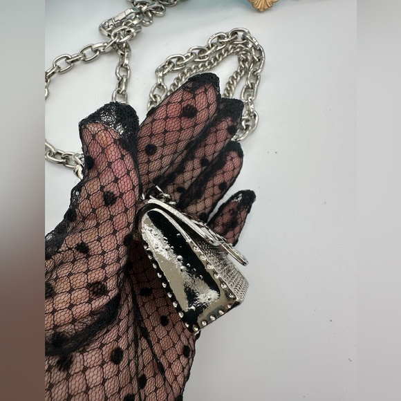 Anthropologie Mini Double Silver Chain Charm Belt/Bag main image 11